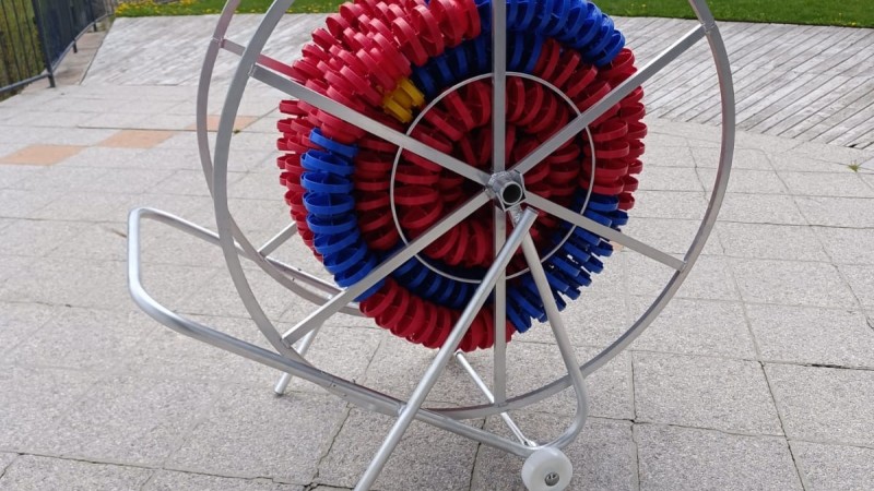 Swimming lines 25m + Aluminum Cable Reel Cart at Klobenstein/Ritten