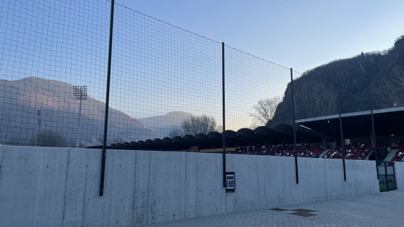 Rete parapalloni al Stadio Druso Bolzano