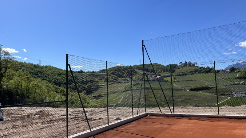 Tennis court and fencing Sigmundskron 