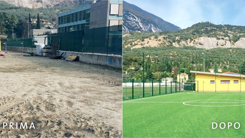 Campo da calcio + calcetto + protezione + recinzione Arco (TN)