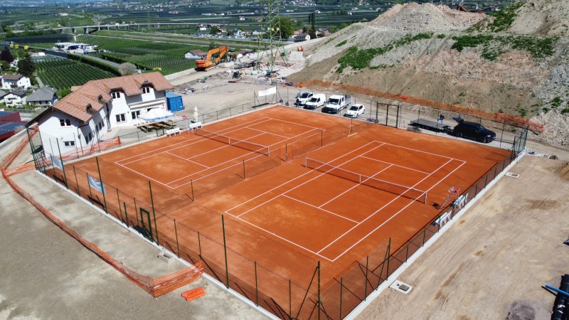 Tennis court and fencing Sigmundskron 