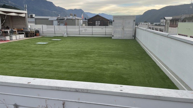 Erba decorativa per terrazza a Bolzano