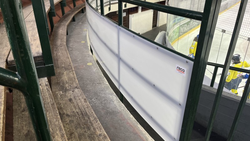 Plexiglas protection ice stadium Appiano