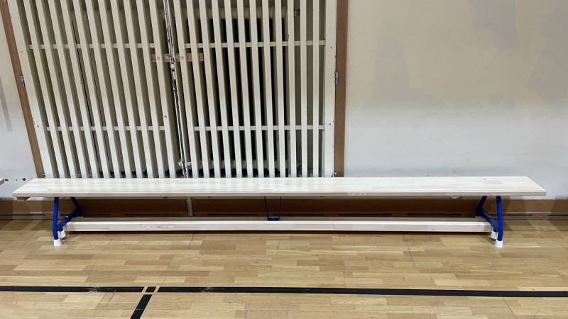 Wall bars + long benches in a school at Merano.