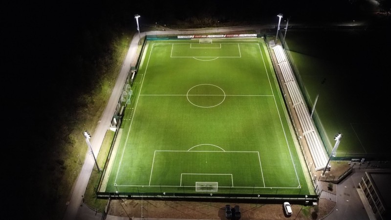 Fußballplatz FC Südtirol (Sportzone Rungg) BEI NACHT