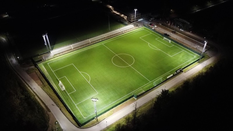 Fußballplatz FC Südtirol (Sportzone Rungg) BEI NACHT