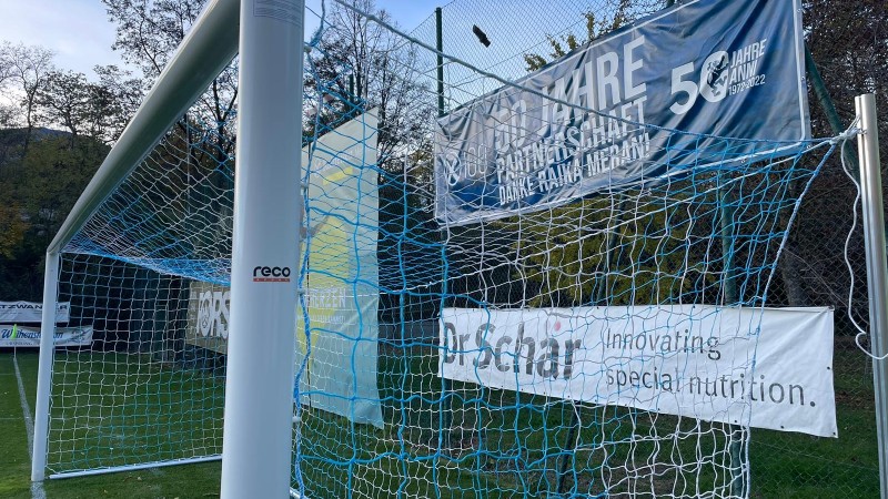 Football goals FC Obermais sports ground LAHN