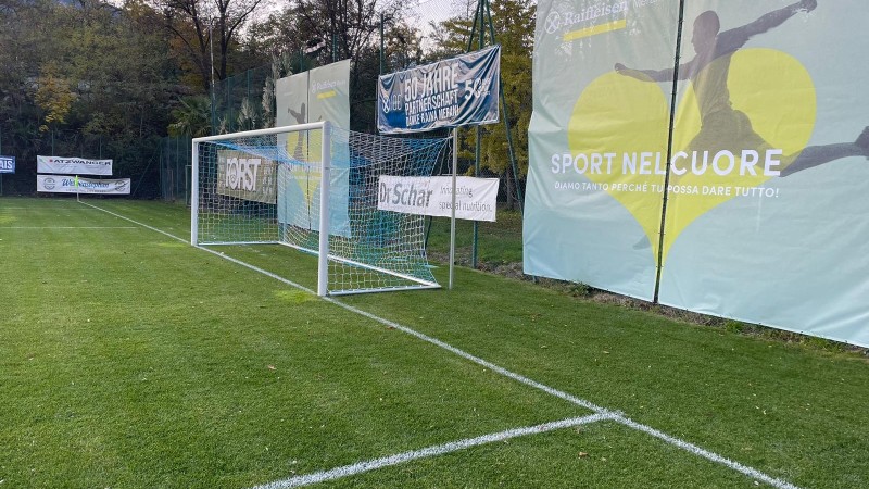 Football goals FC Obermais sports ground LAHN
