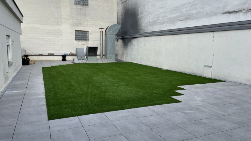 Begrünung Dachterrasse Bozen