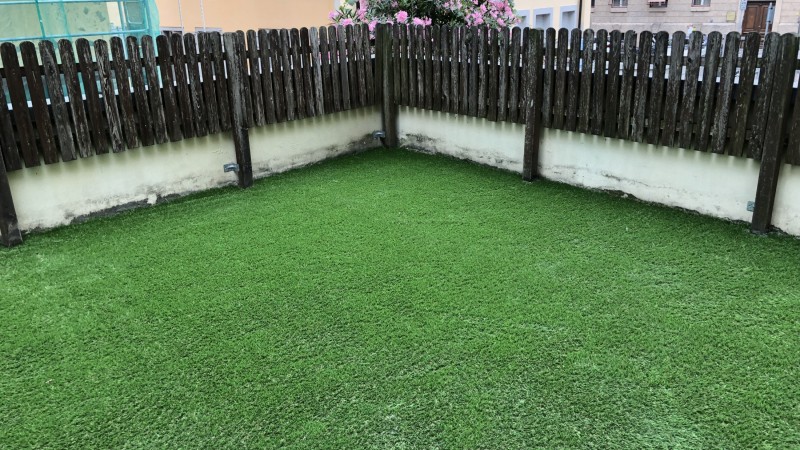 Artificial lawn in a kindergarten in Bolzano.