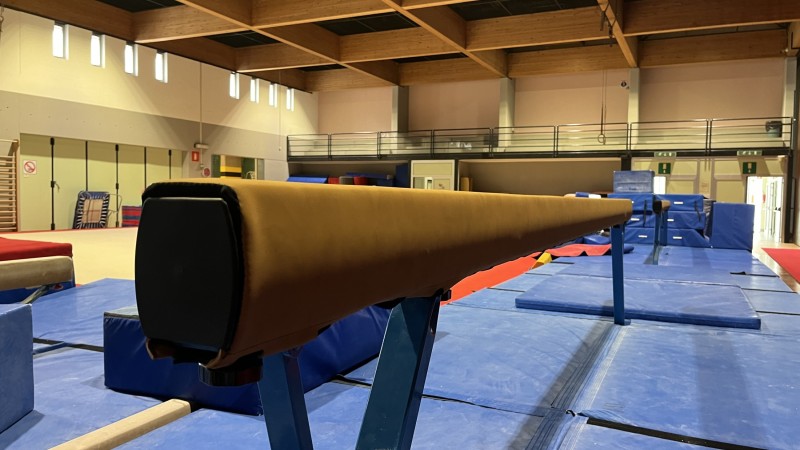 Austausch Schwebebalken Überzüge Stadthalle Bozen