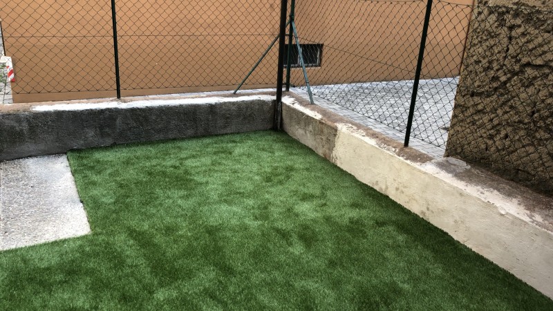 Artificial lawn in a kindergarten in Bolzano.