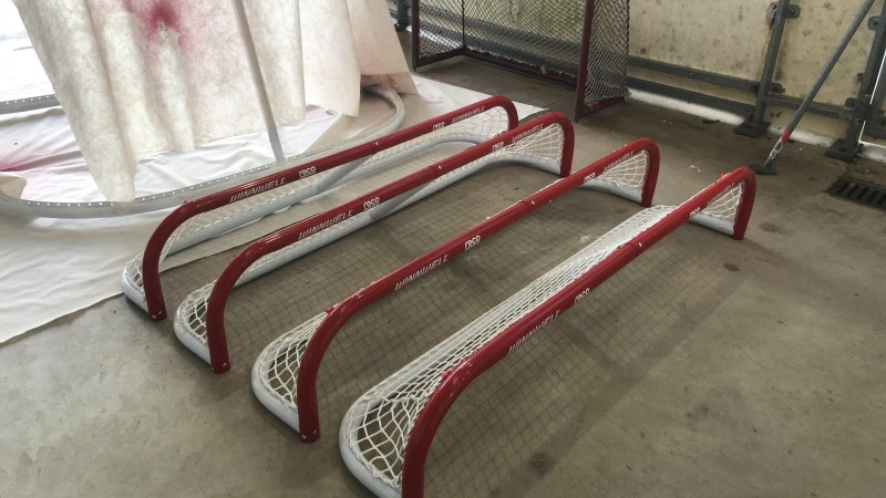 Pond hockey goals Raiffeisen Arena Kaltern
